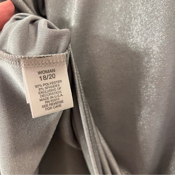 Dress Barn Silver Sparkle Shimmer Dressy Top - Picture 7 of 7
